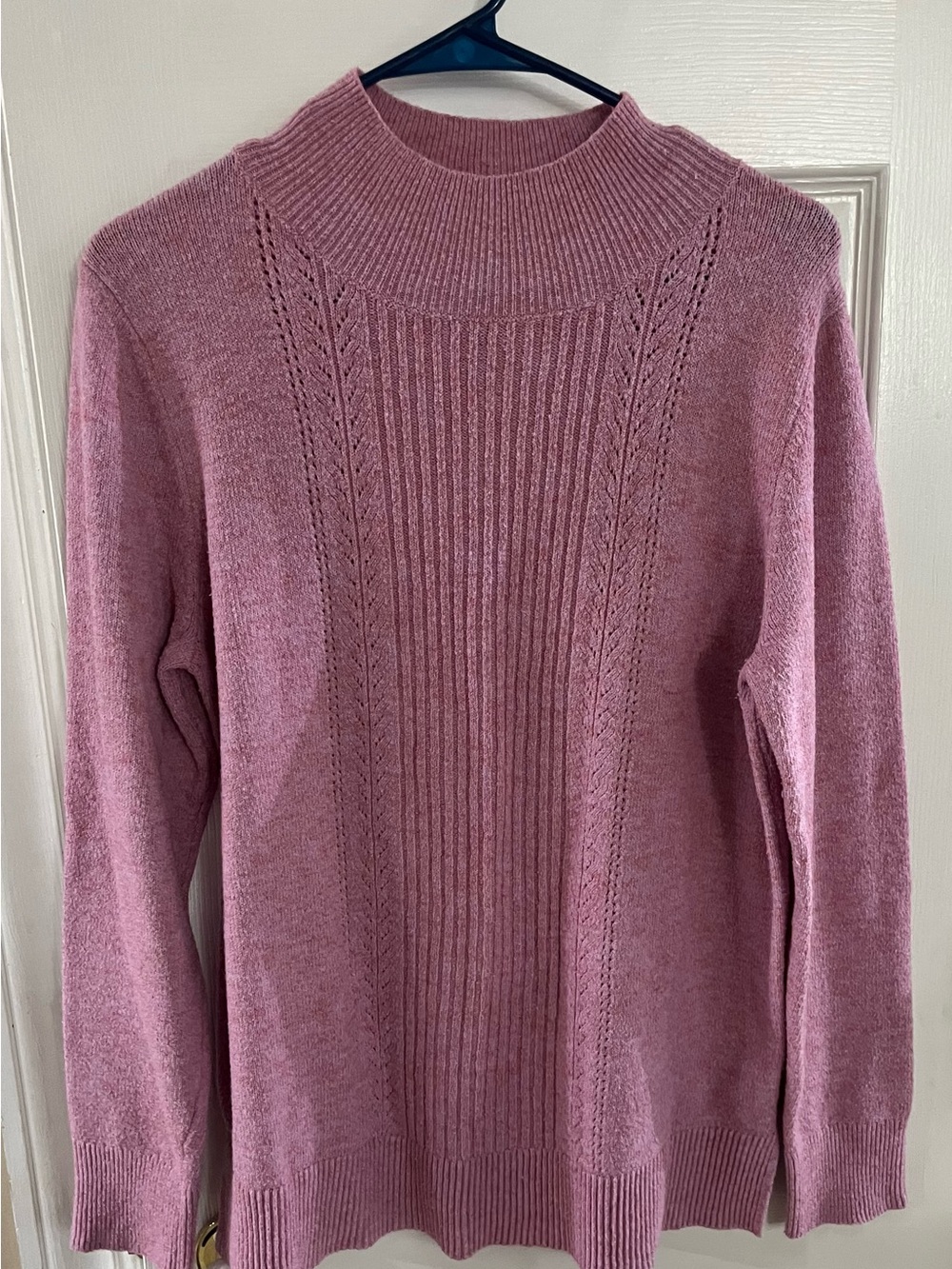 Old Navy Mauve Ribbed Mock-Neck Sweater